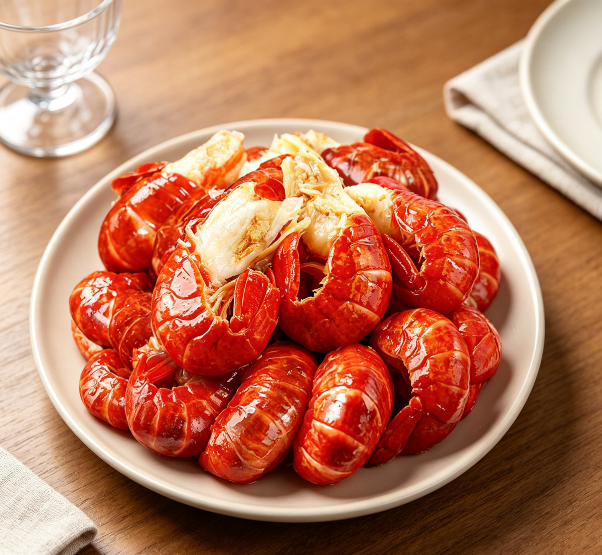 Cooked Crawfish, Ready to Serve