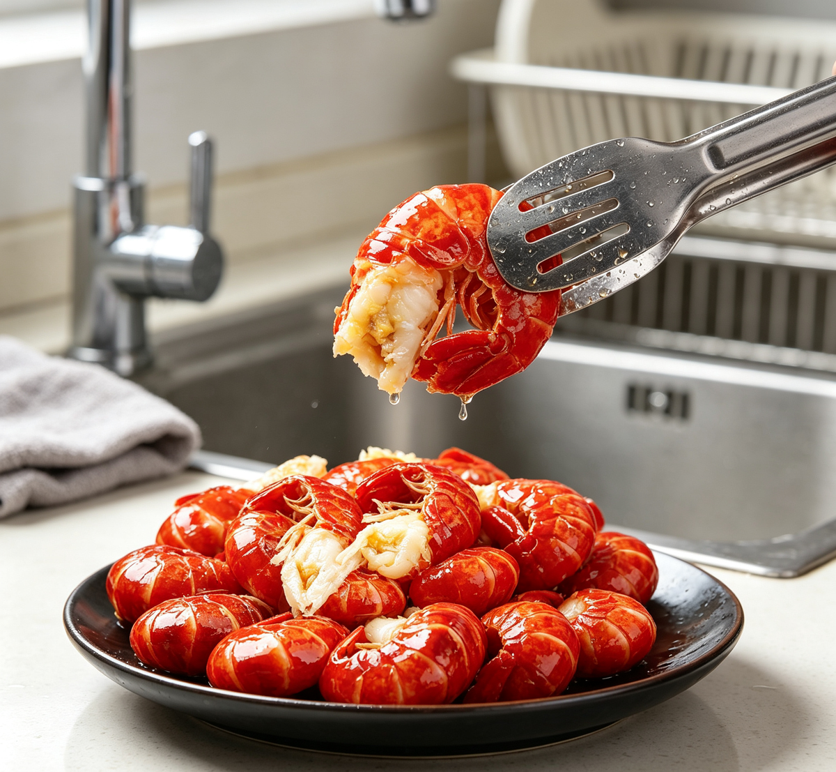 Cooked Crawfish, Ready to Serve